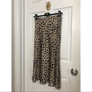 Realisation Par Naomi Leopard Silk Skirt Size Small